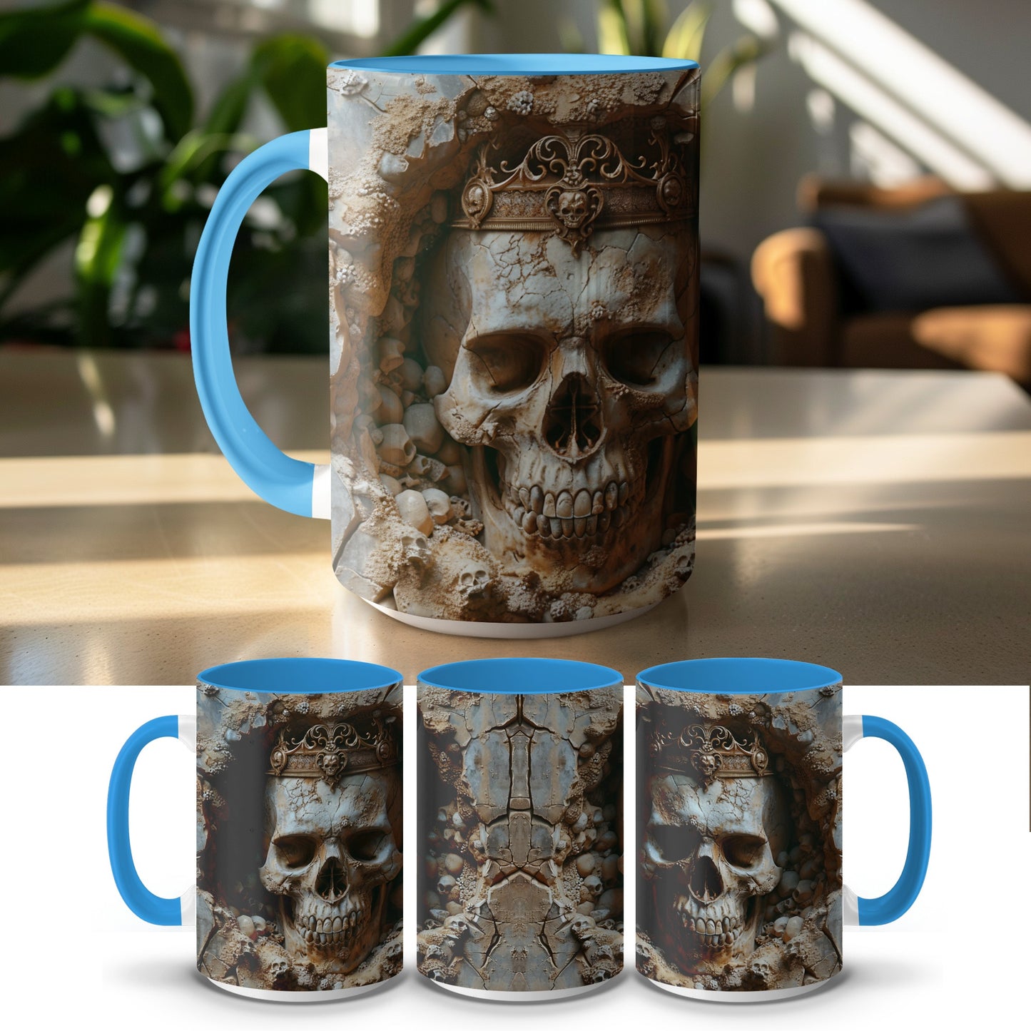 Distinctive Skull Design Ceramic Mug product type