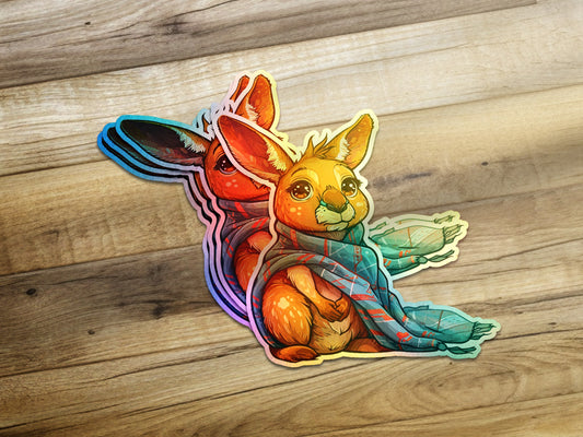 Cute Animal Sticker with Scarf Colorful Art product