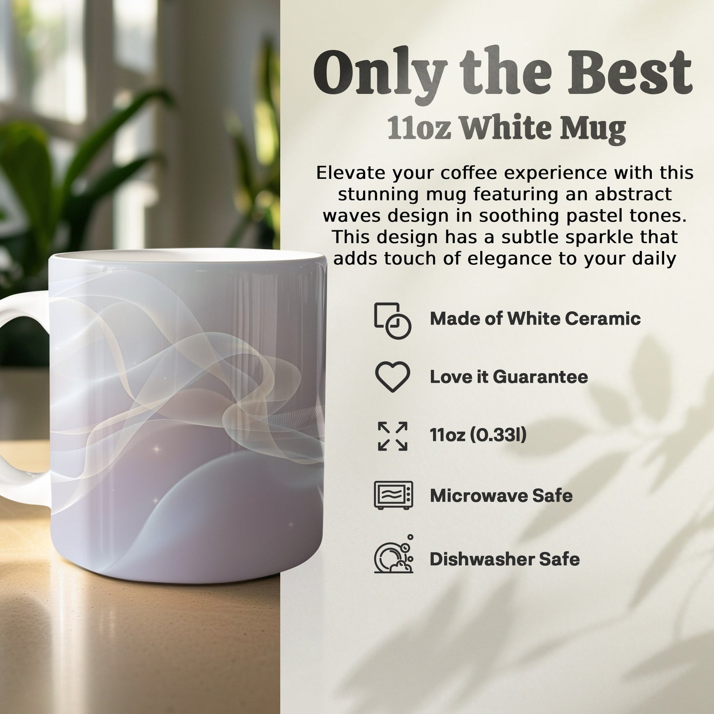 Elevate Your Coffee with Abstract Waves Mug product type