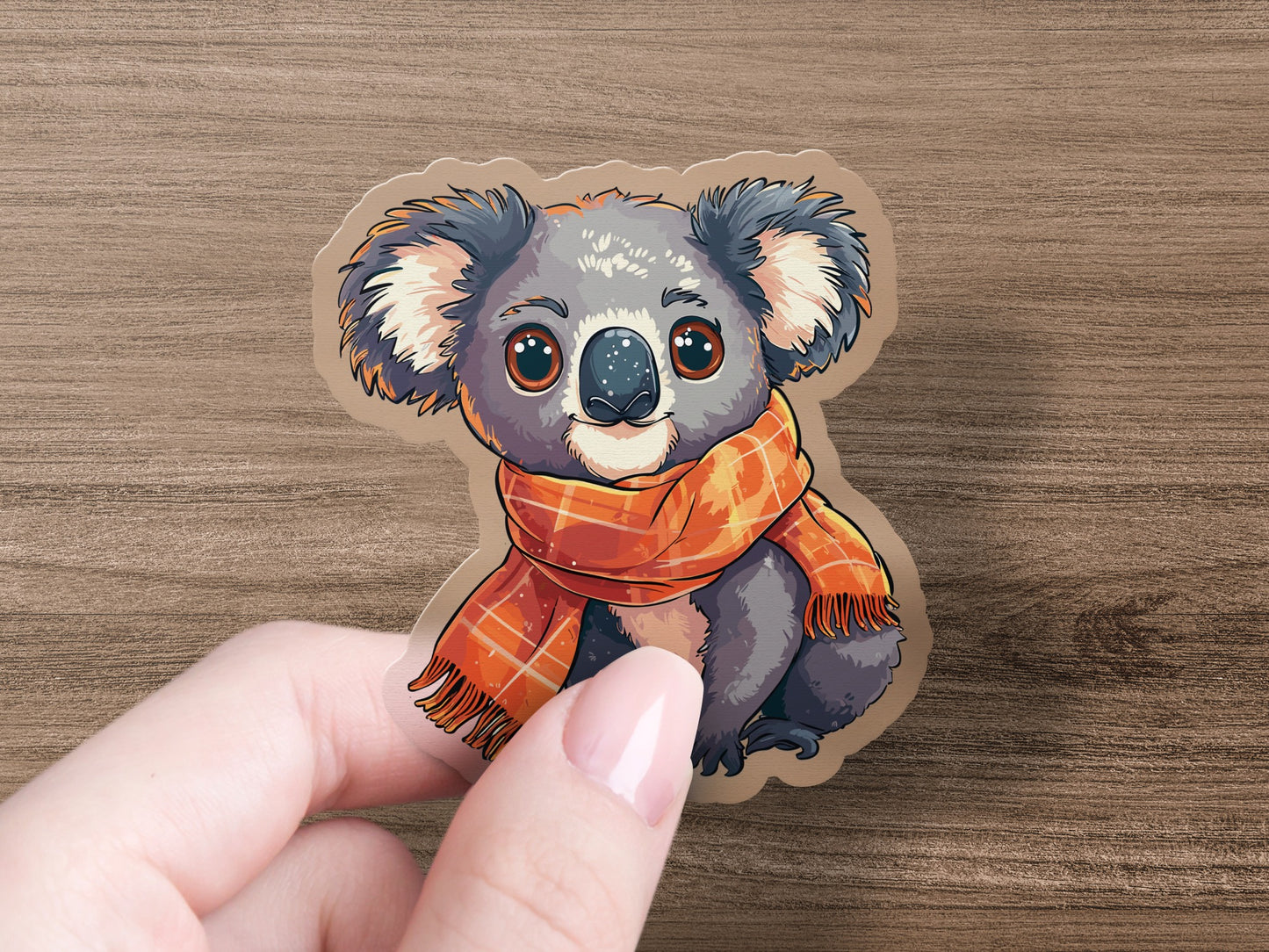 Cute Koala With Orange Scarf Sticker product type