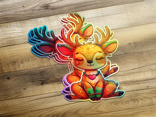 Adorable Multicolored Reindeer Decal Sticker product