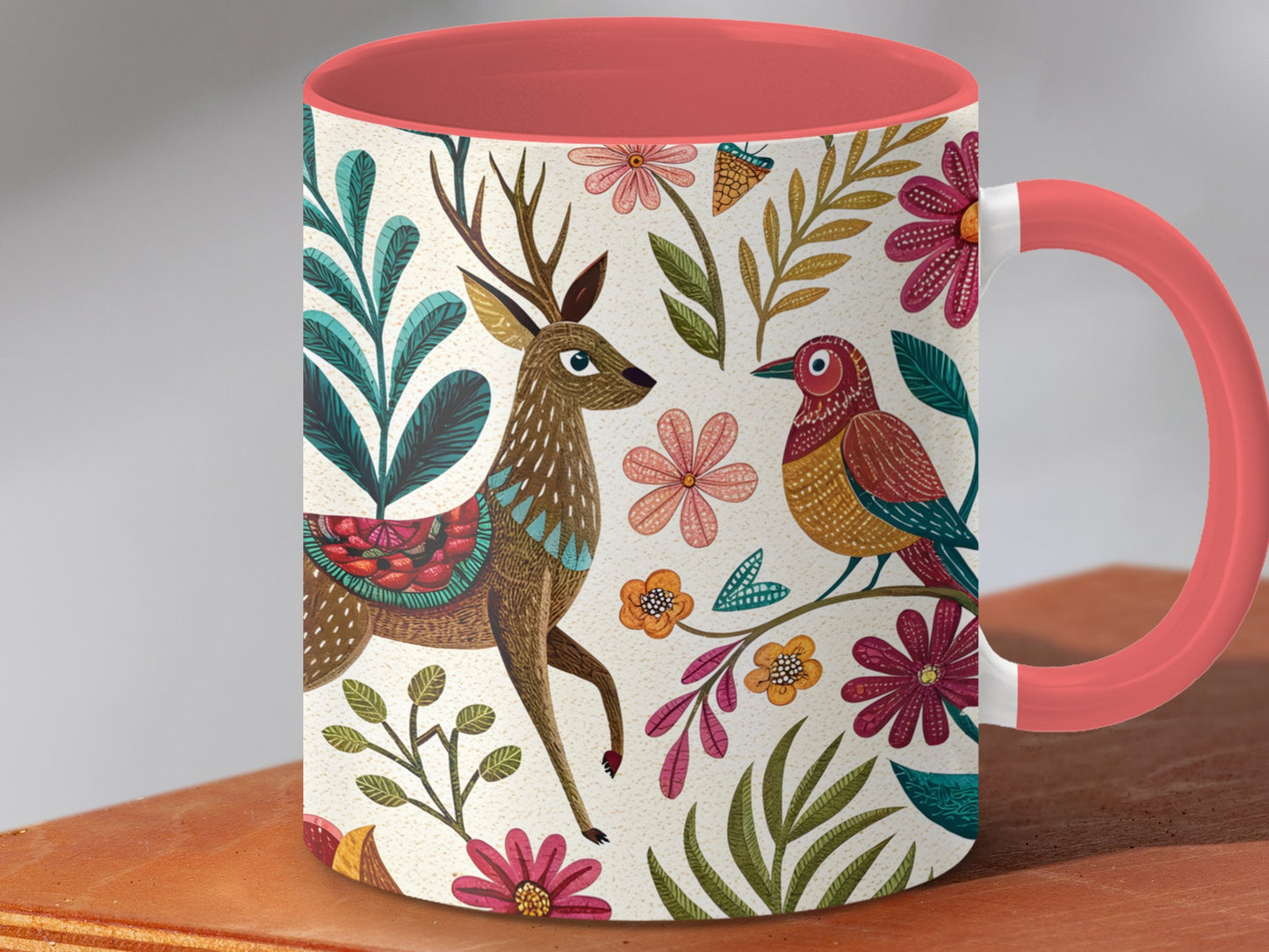 Floral and Fauna Animal Print Design Mug product