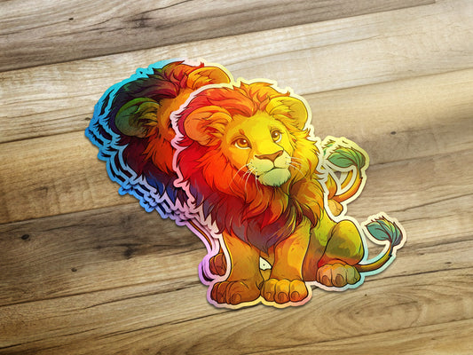 Vibrant Roaring Lion Design Sticker product type