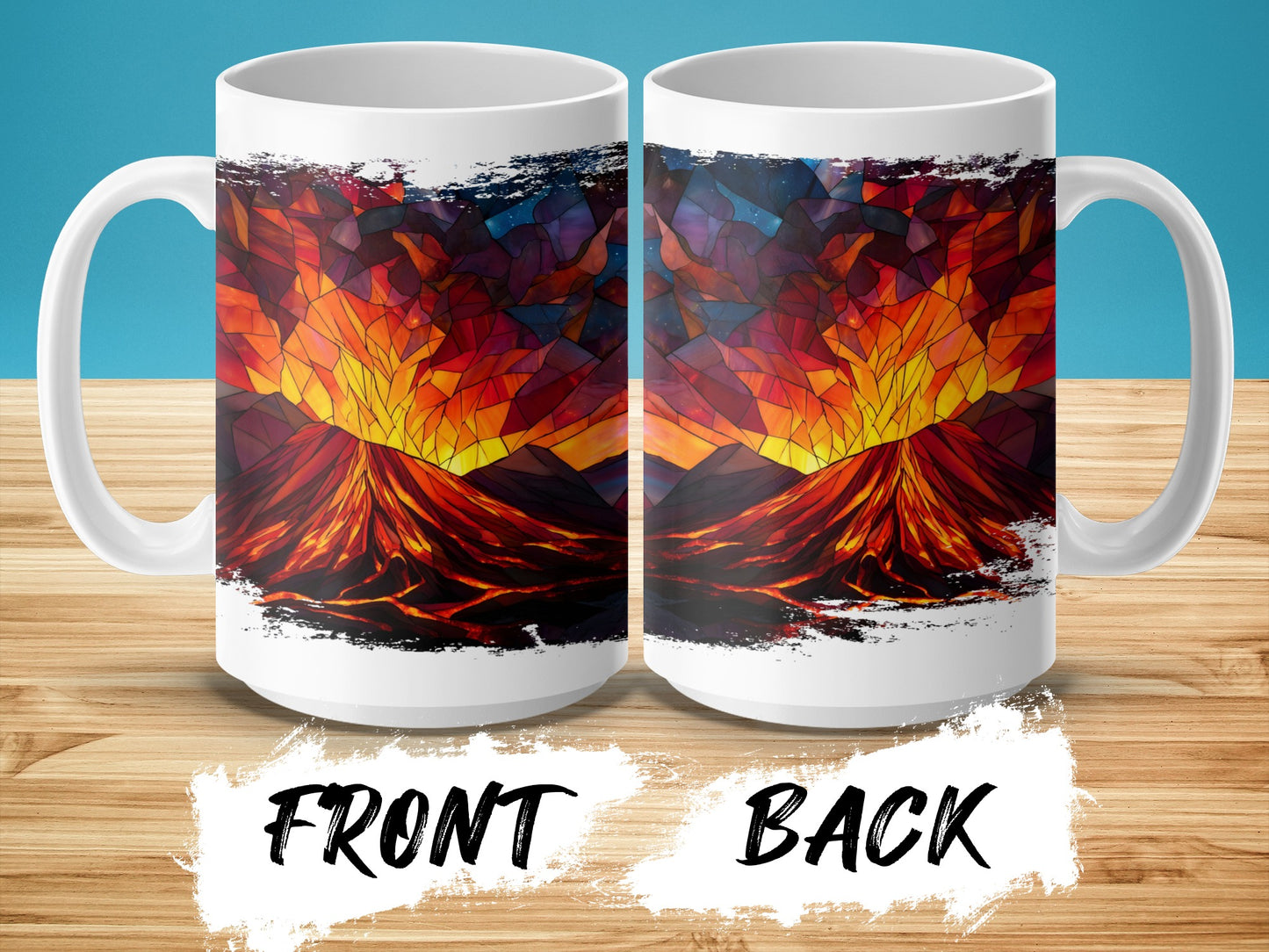 Vibrant Artistic Volcano Design Coffee Mug product