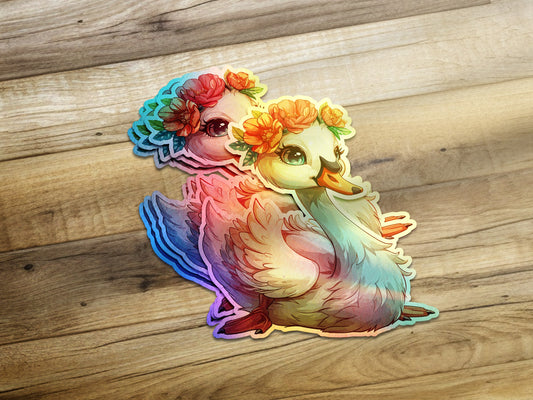 Cute Colorful Duck Sticker Set Cartoon Animal product