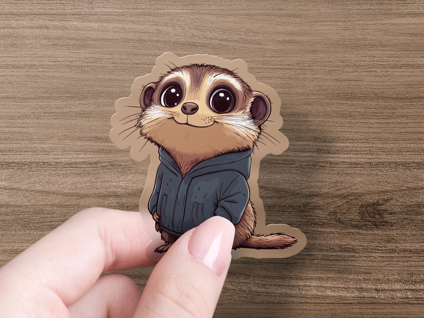 Adorable Cartoon Otter Sticker for Personalizing Items product