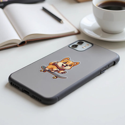 Cute Cartoon Dog on Skateboard Phone Case product