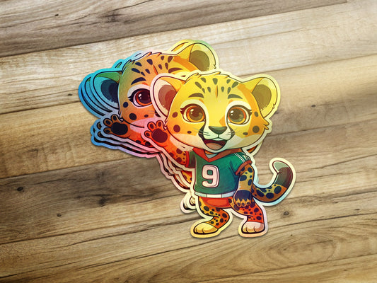 Cute Character with Jersey Number 9 Sticker product