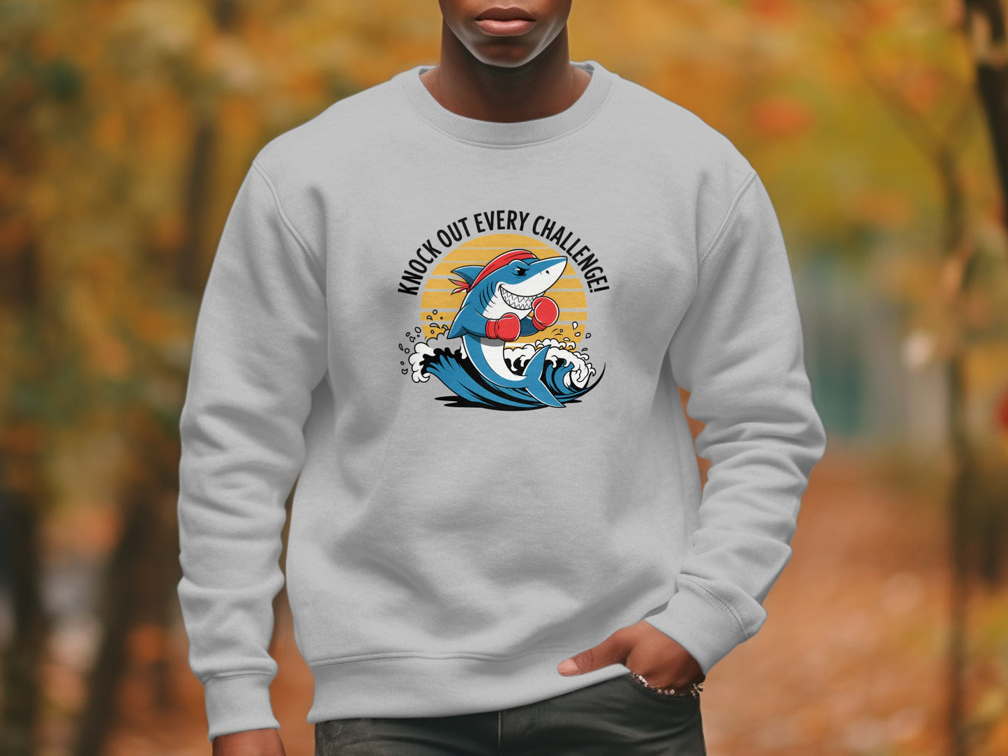 Knock Out Every Challenge Shark Graphic T-shirt product type