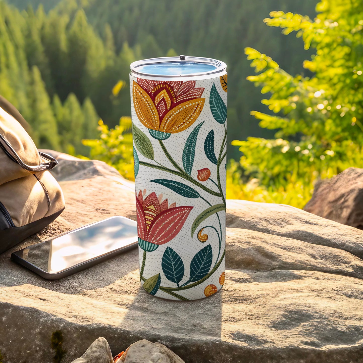 Vibrant Floral Travel Mug with Insulated Design product