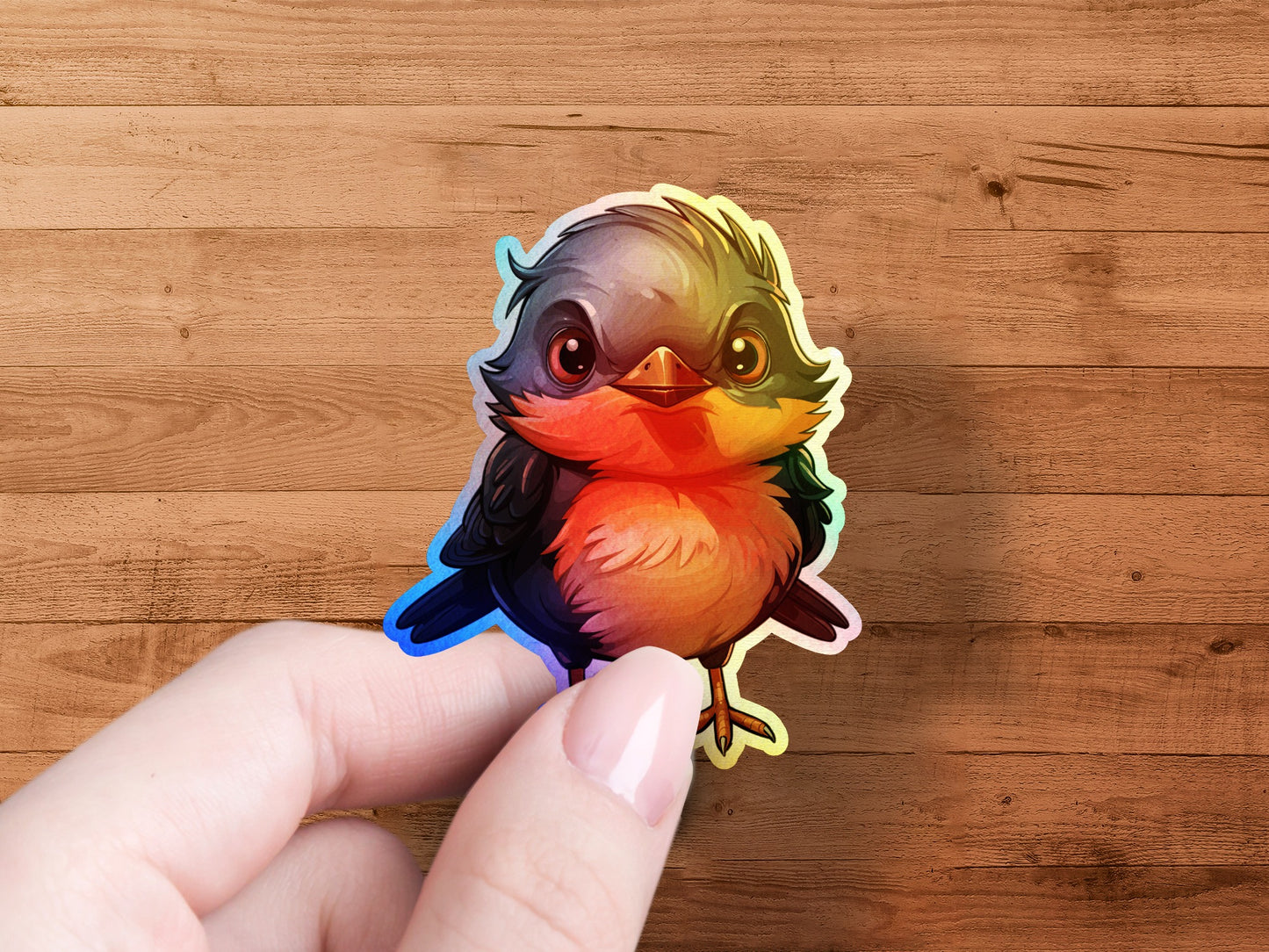 Cute Colorful Bird Decal Sticker for Various Uses product