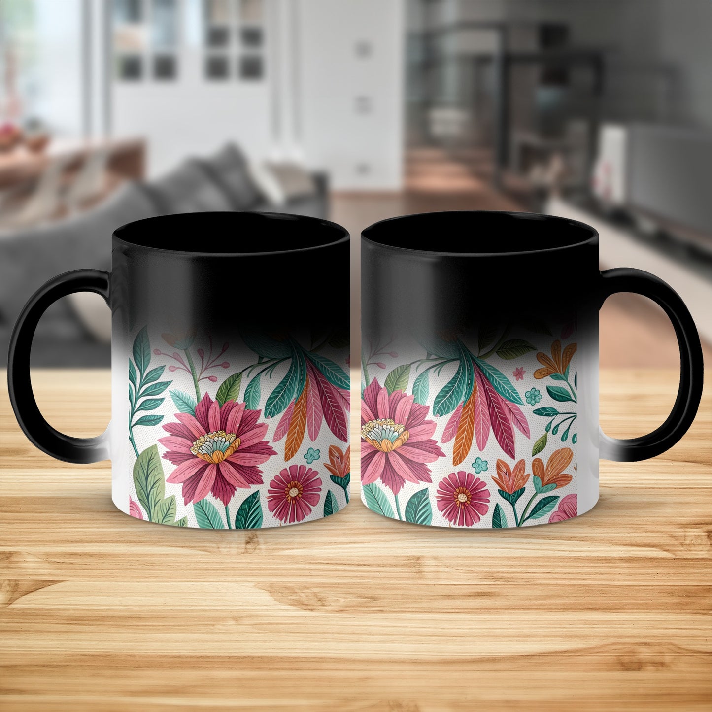 Floral Design Magic Color Changing Mug product