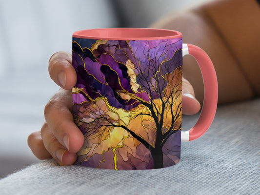Abstract Sunrise Tree Design Coffee Mug product