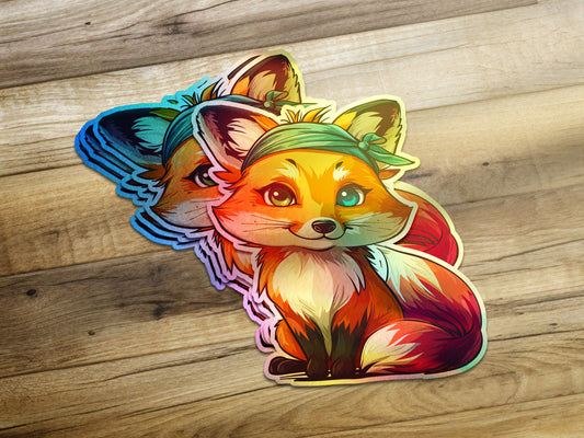 Cute Colorful Fox Sticker Set for Your Products Sticker product