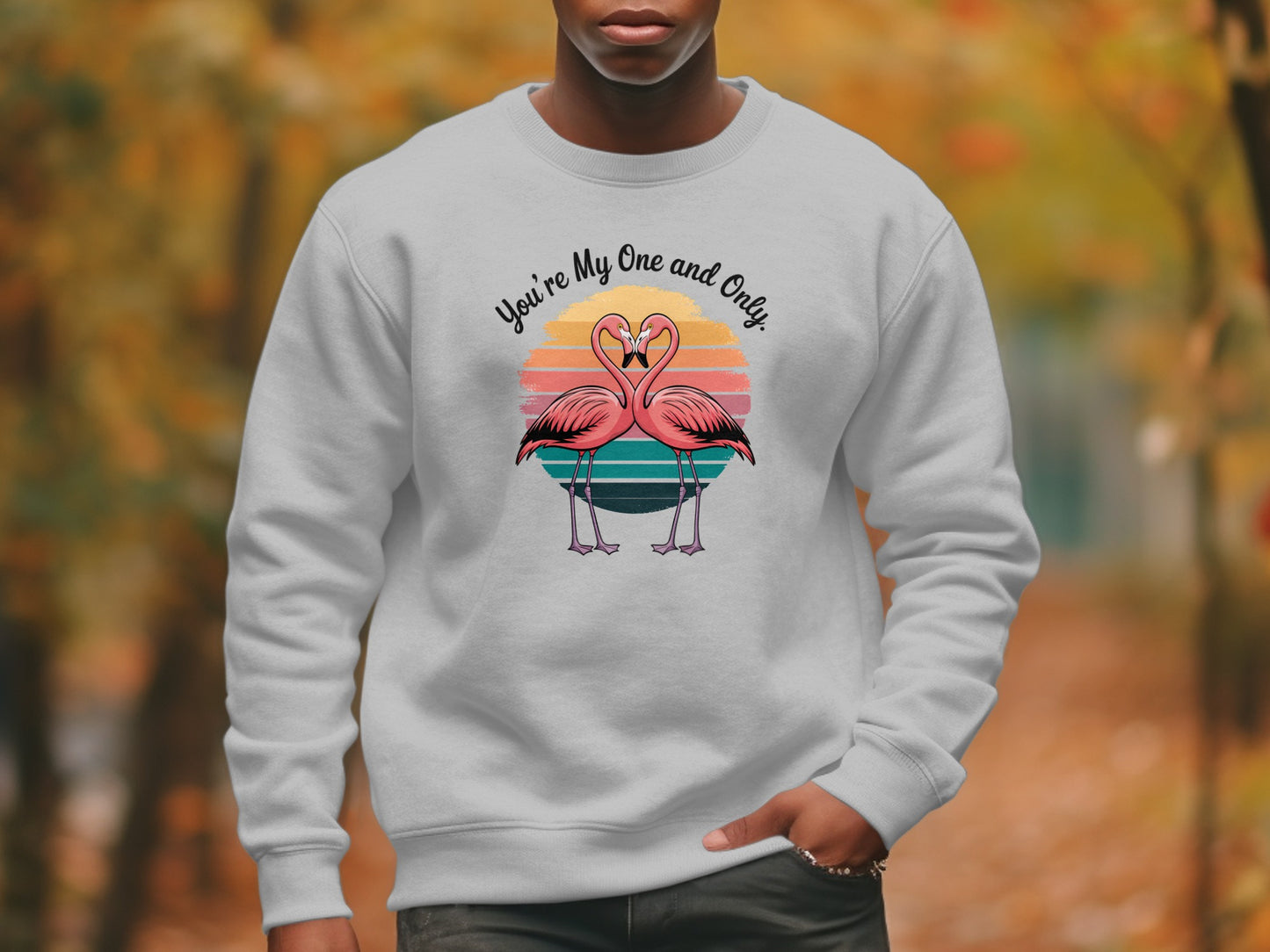 You're My One and Only Flamingo Print Sweatshirt product