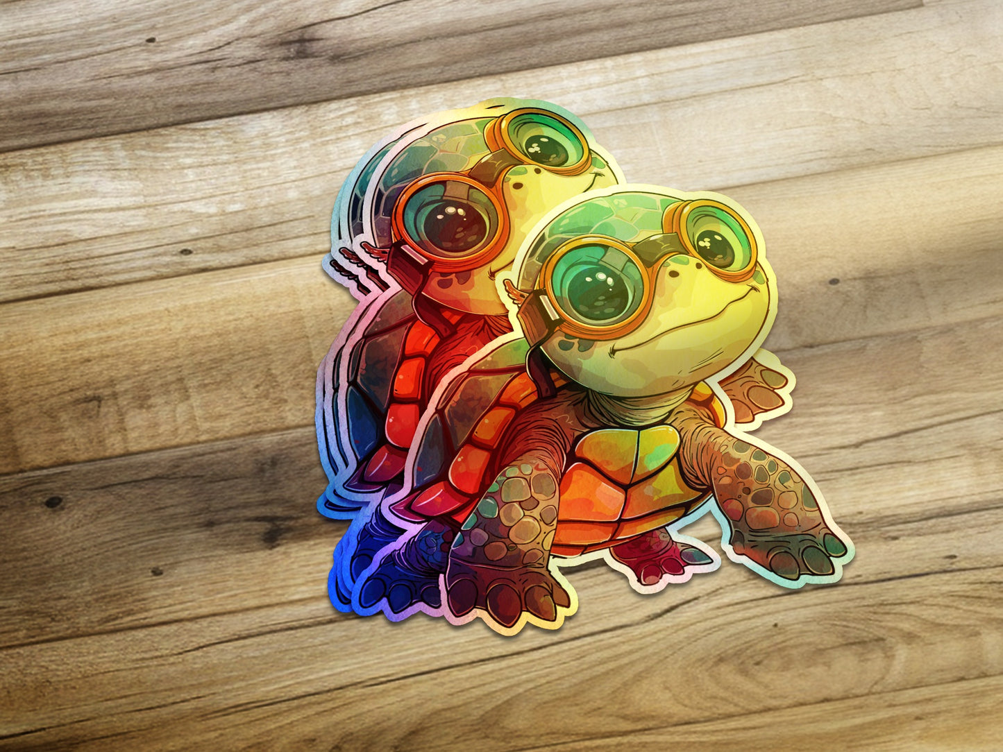 Cute Turtle With Goggles Sticker product type