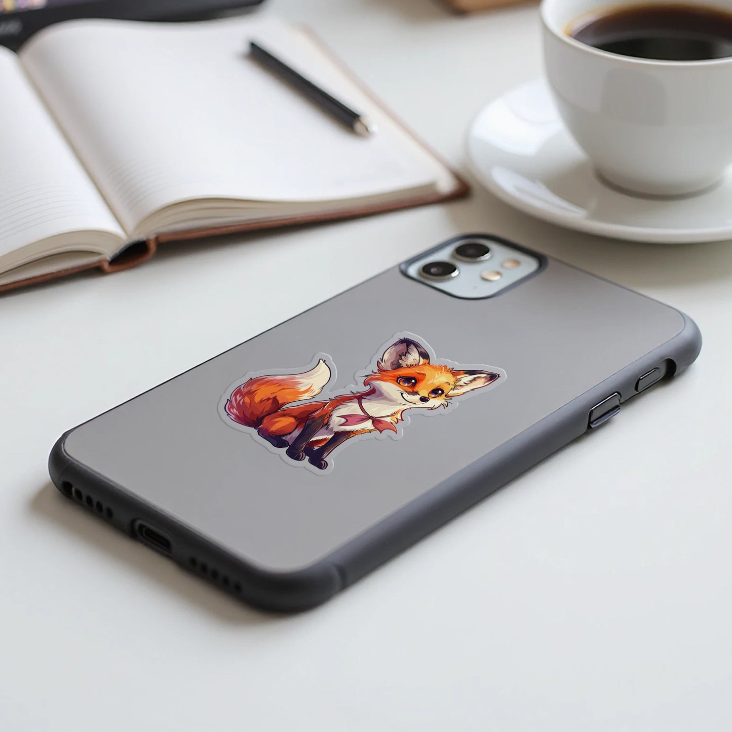 Adorable Fox Illustration Phone Case product