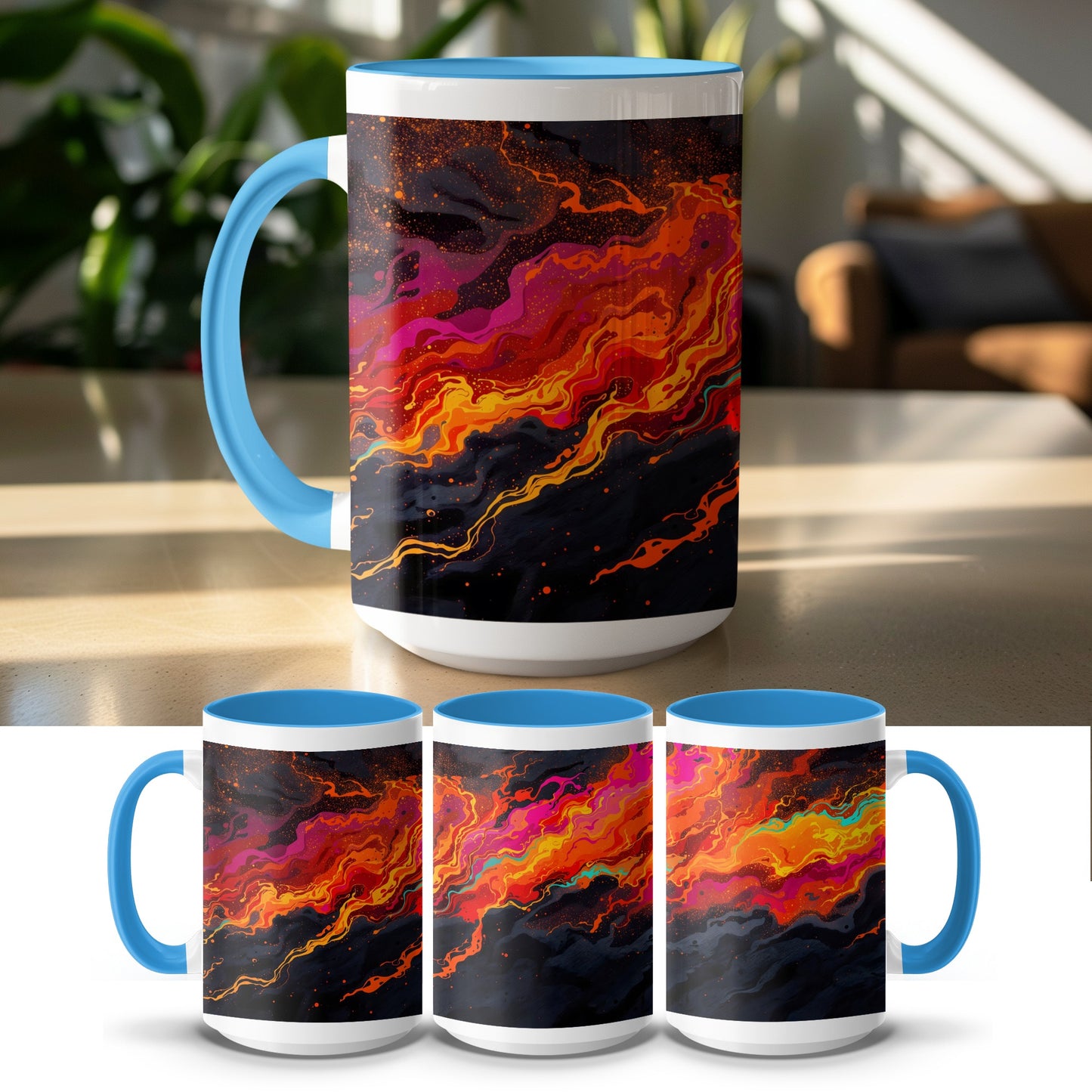 Vibrant Abstract Art Design on Ceramic Mug product