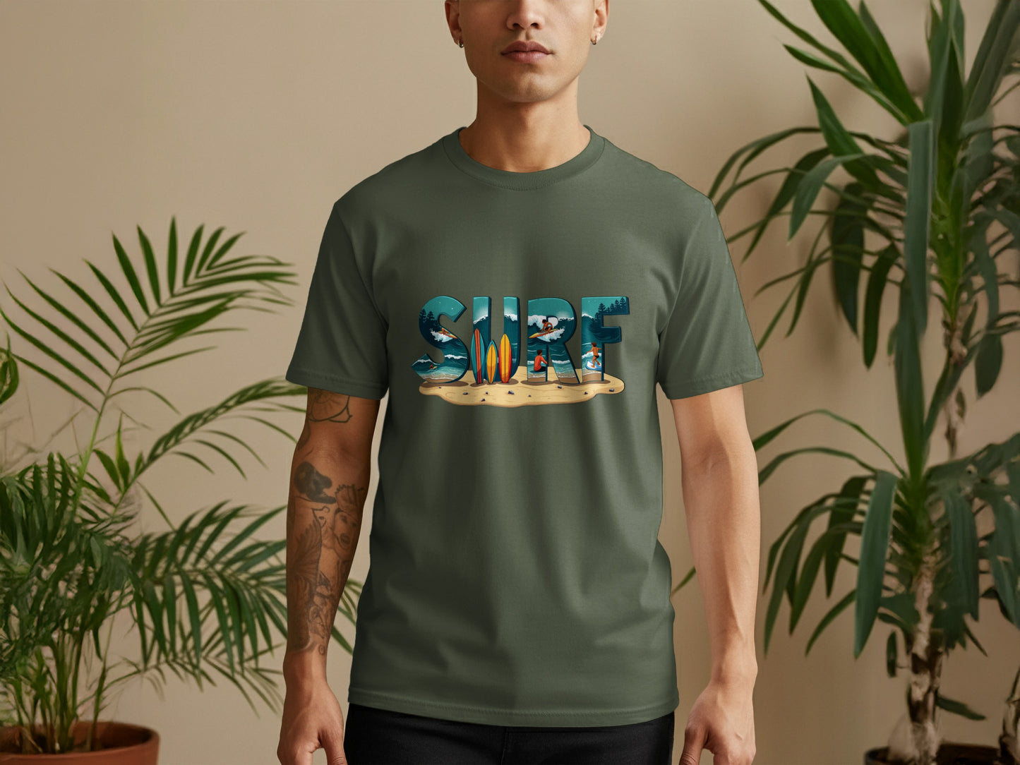 Surf Beach Theme Graphic Design T-shirt product