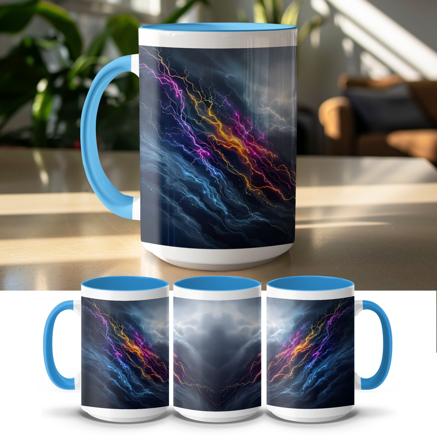 Colorful Lightning Storm Artistic Mug product
