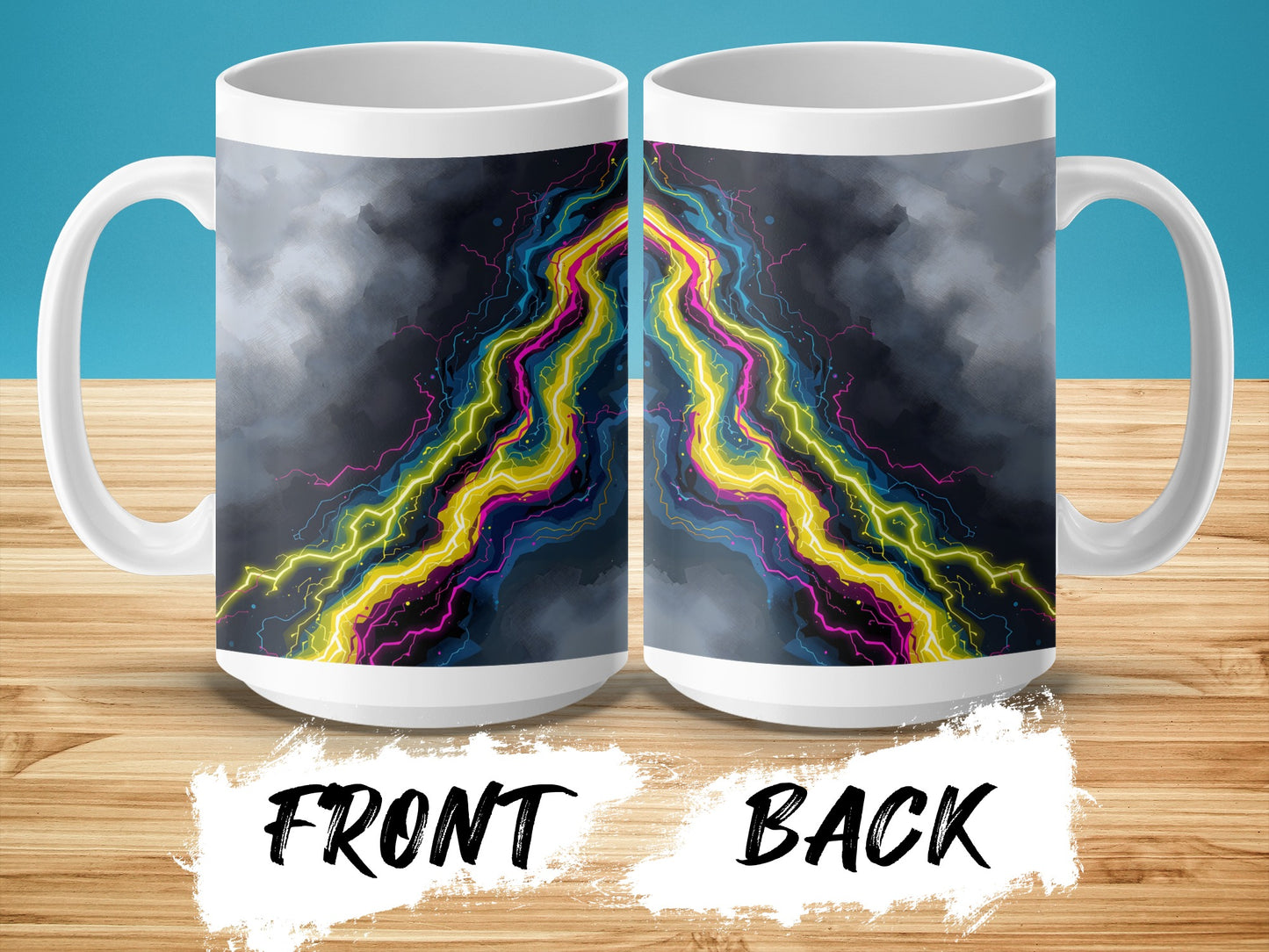 Colorful Lightning Storm Design Mug product type