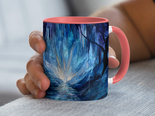 Mystical Blue Crystal Cave Art Coffee Mug product type