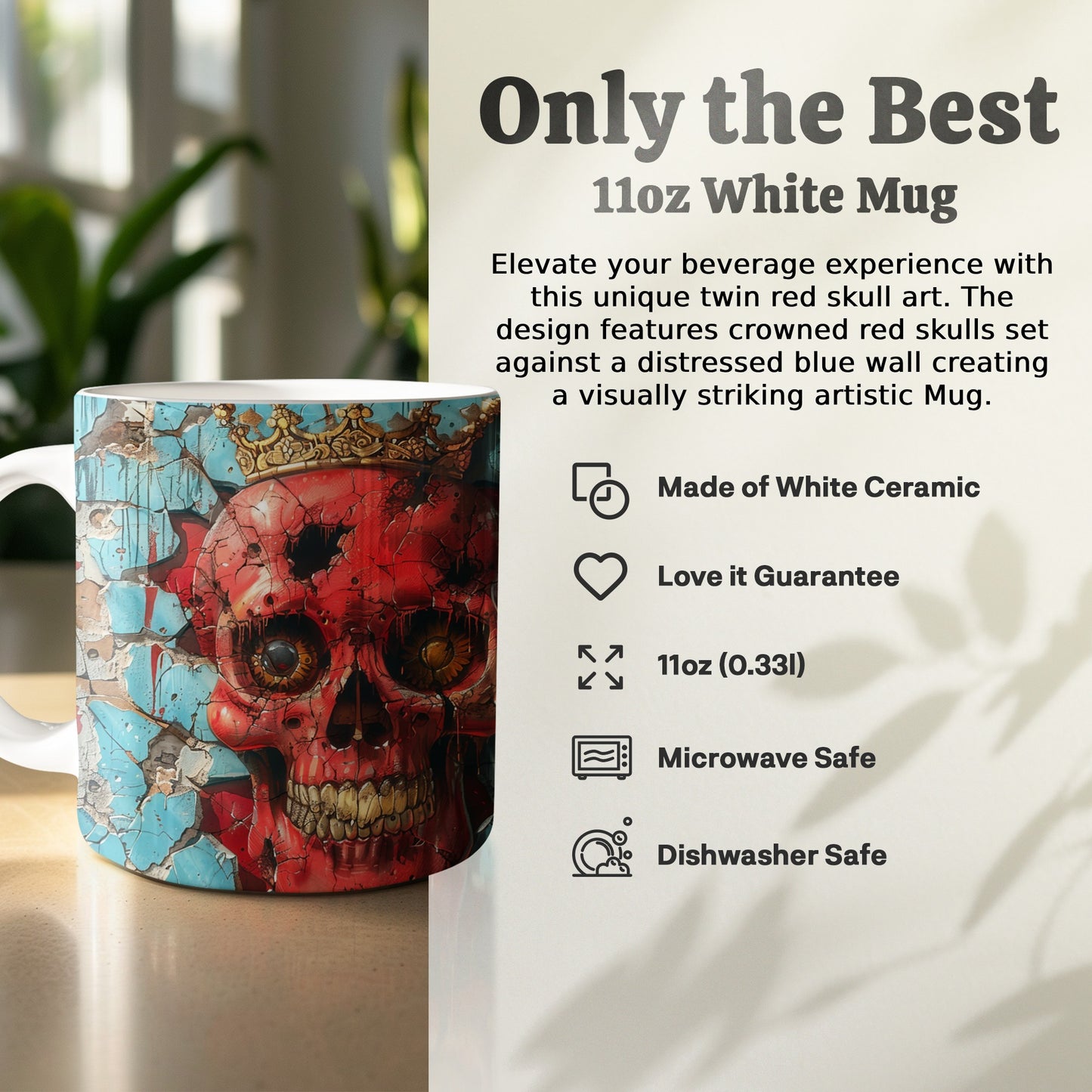 Visually Striking Artistic 11oz White Mug Product