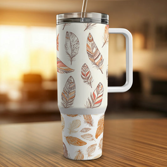 Autumn Leaves Travel Mug, Insulated Coffee Cup, Eco-Friendly Reusable Tumbler with Lid, Gift for Nature Lovers