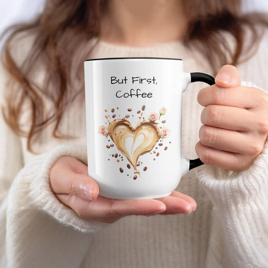 But First Coffee Heart Design Ceramic Mug product