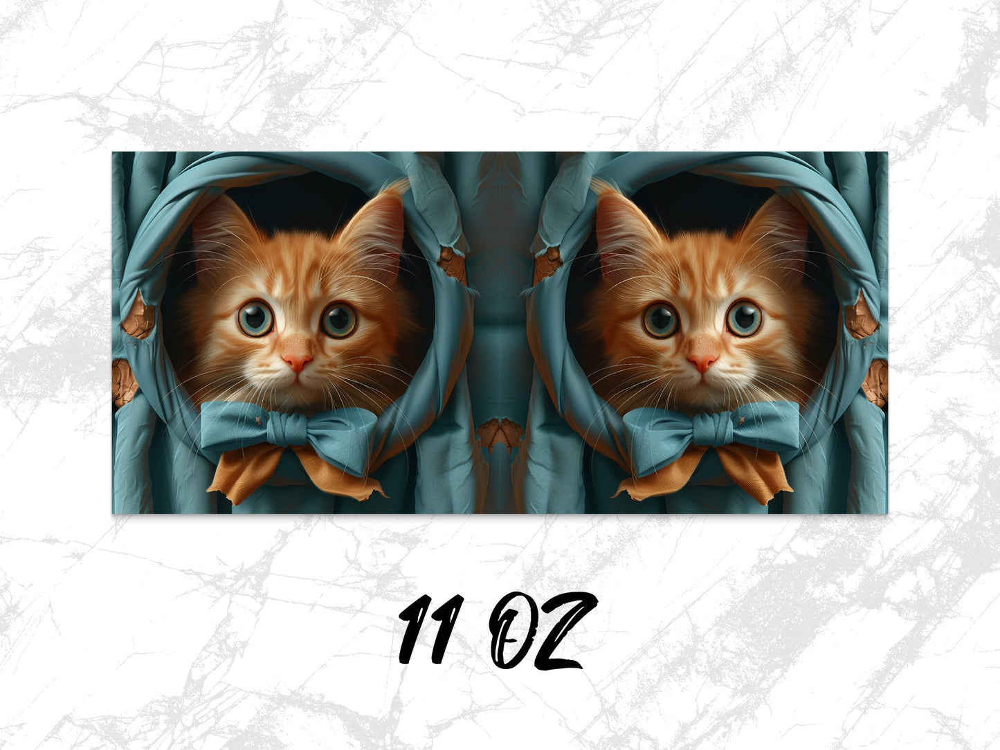 Cute Orange Kitten Coffee Mug, 11 oz Cat Lover Gift, Adorable Cat in Pocket Print, Unique Pet Themed Drinkware, Animal Lover Gift Idea