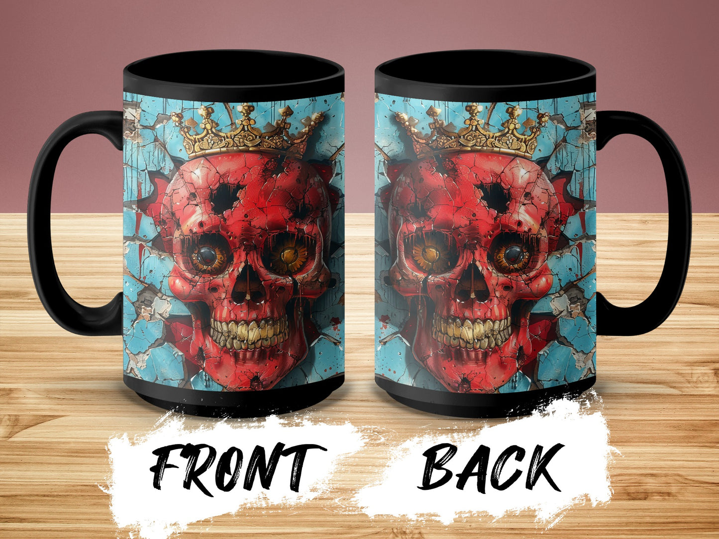 Skull with Royal Crown Graphic Design Graphic Mug Product