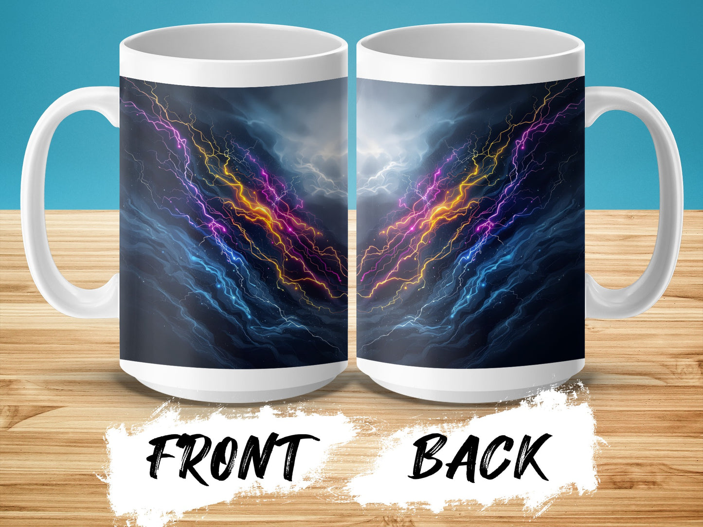 Colorful Lightning Storm Design Coffee Mug product type