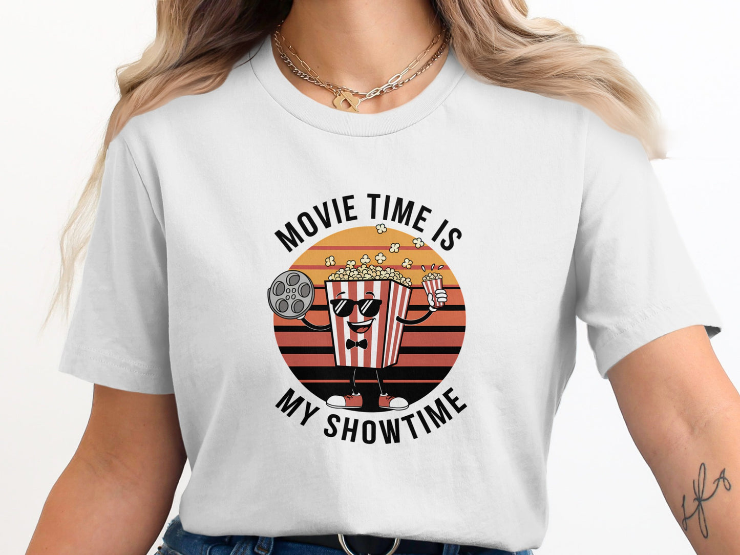 Movie Time Is My Showtime Graphic T-shirt product type