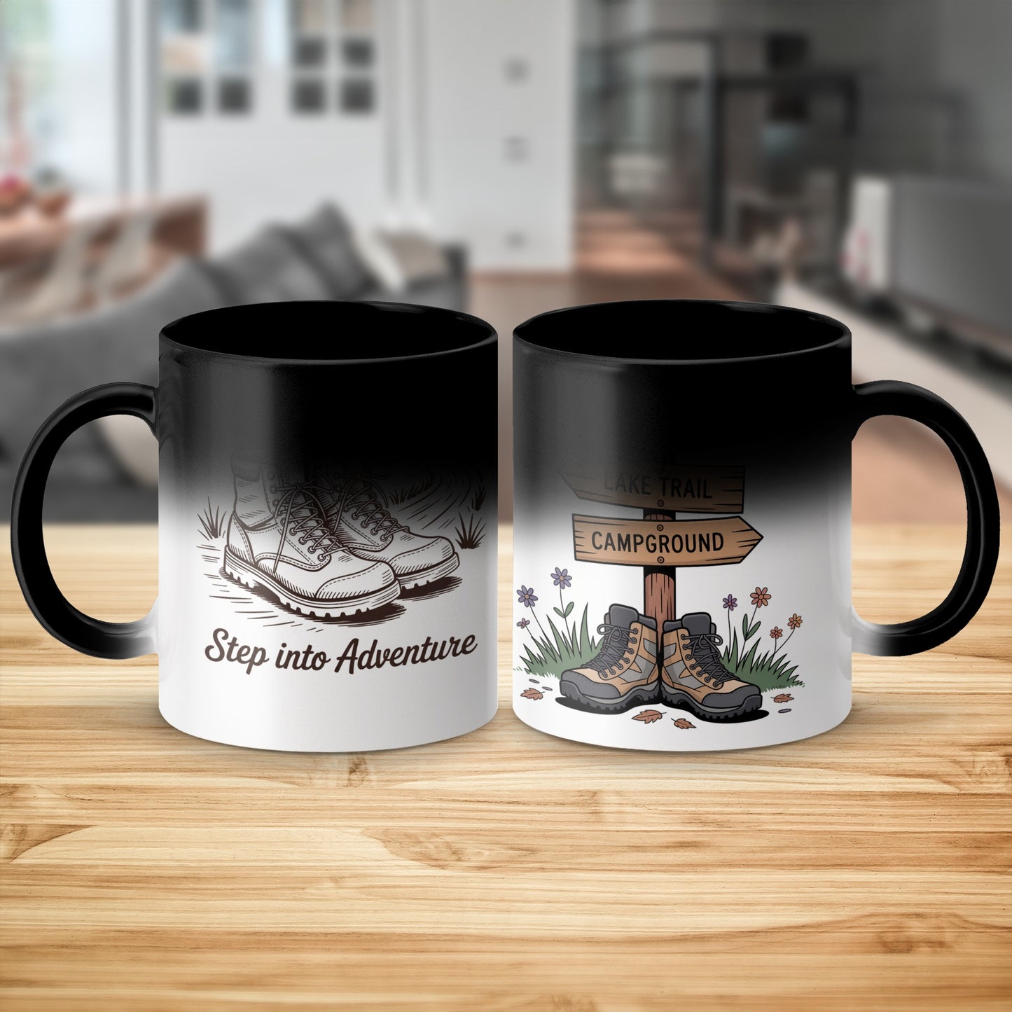 Step into Adventure Lake Trail Campground Mug product type