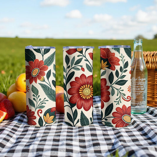 Floral Pattern Insulated Travel Mug Picnic product