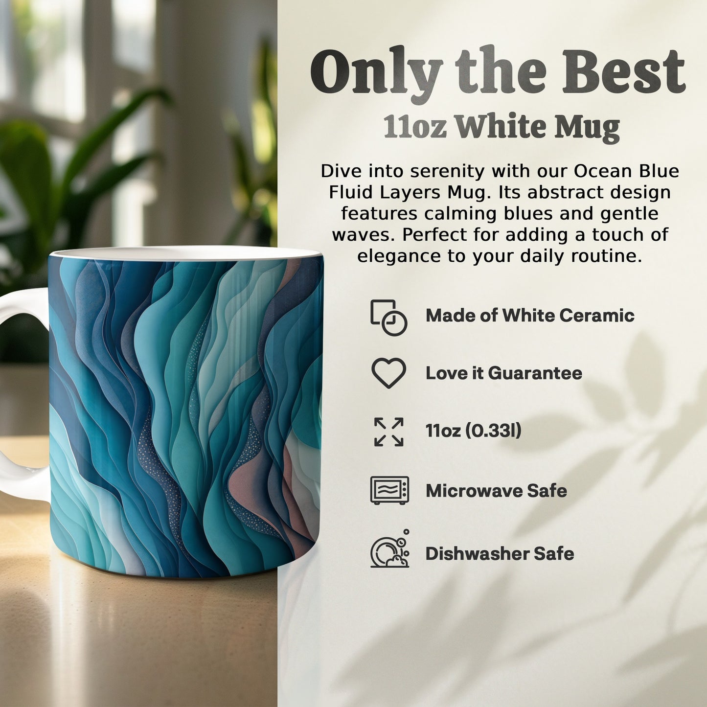 Dive into Serenity Only the Best 11oz White Mug product