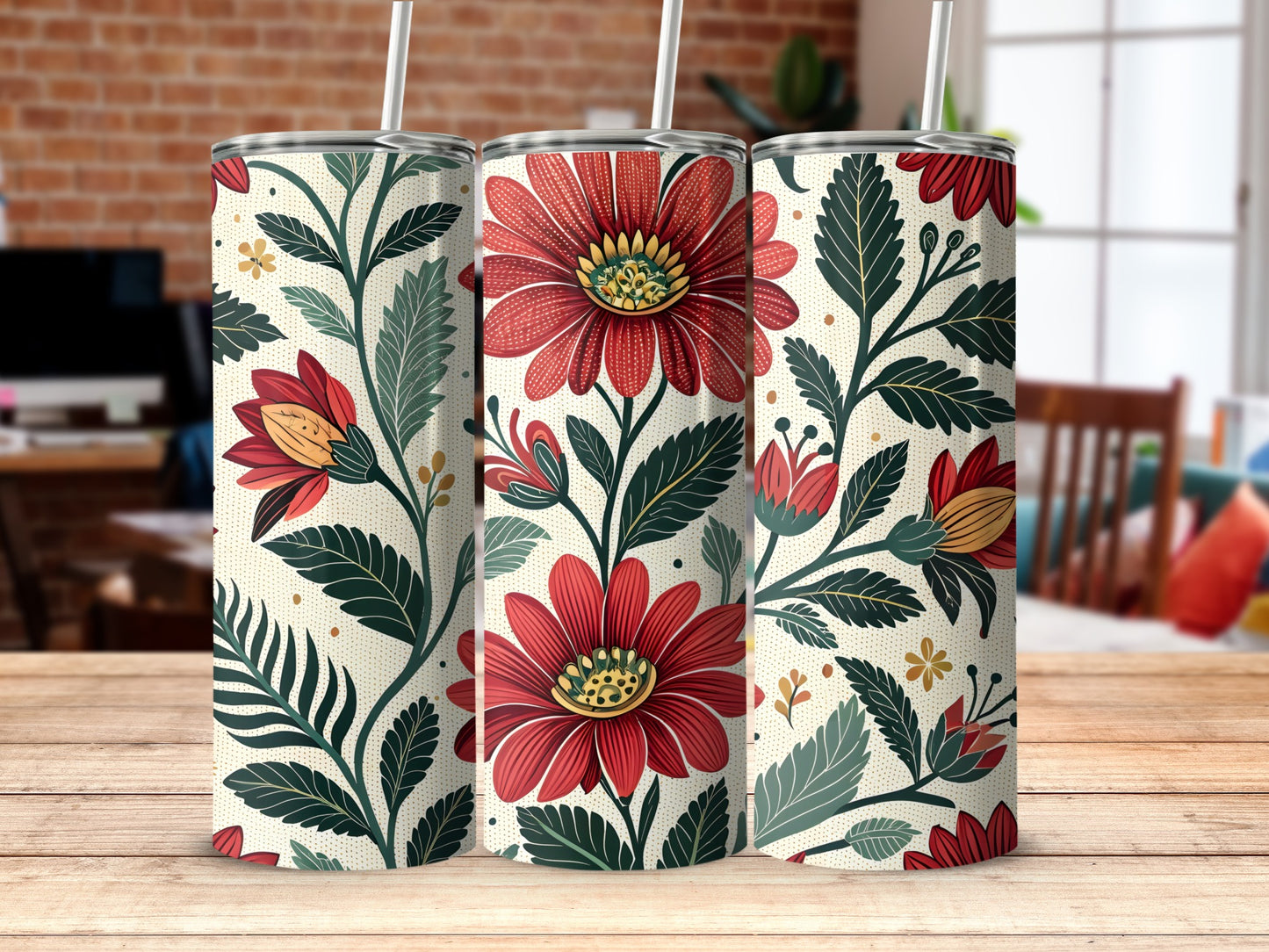 Floral Patterned Insulated Tumbler product