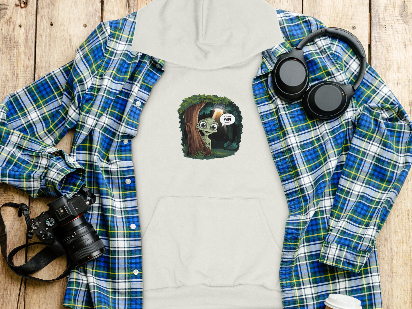 Cute Panda with Headphones Hoodie product