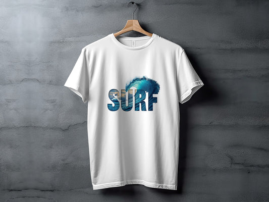 Surf Graphic Design White T-Shirt product type