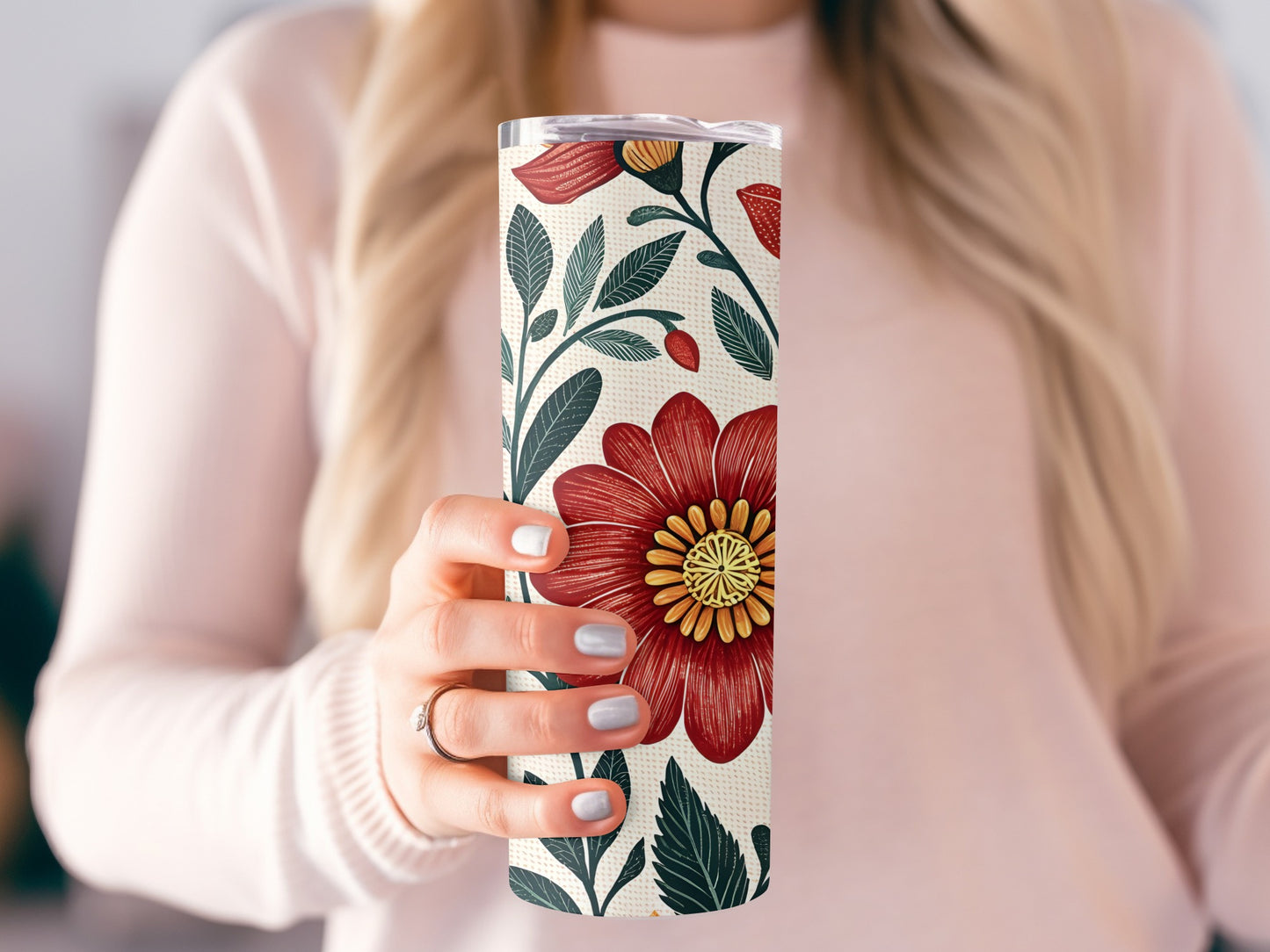 Floral Pattern Insulated Tumbler for Everyday Use product