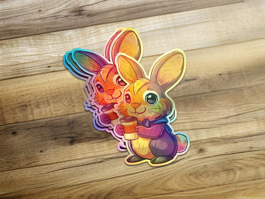 Cute Colorful Bunny Sticker for Kids Pack of 2 product