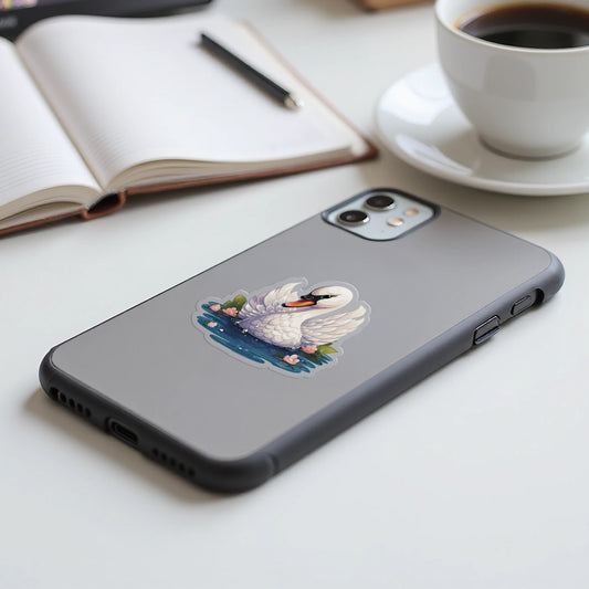 Elegant Swan Design on Stylish Phone Case product