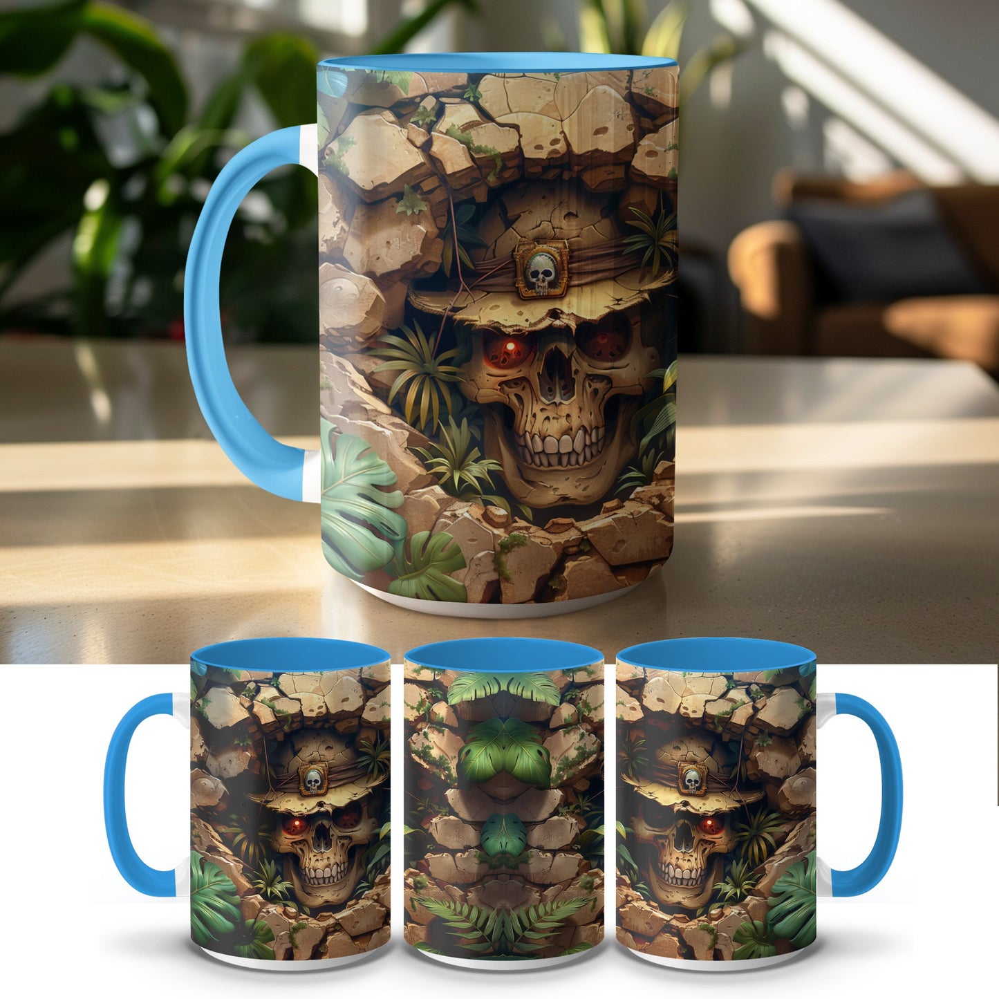 Skull and Jungle Adventure Ceramic Mug product type