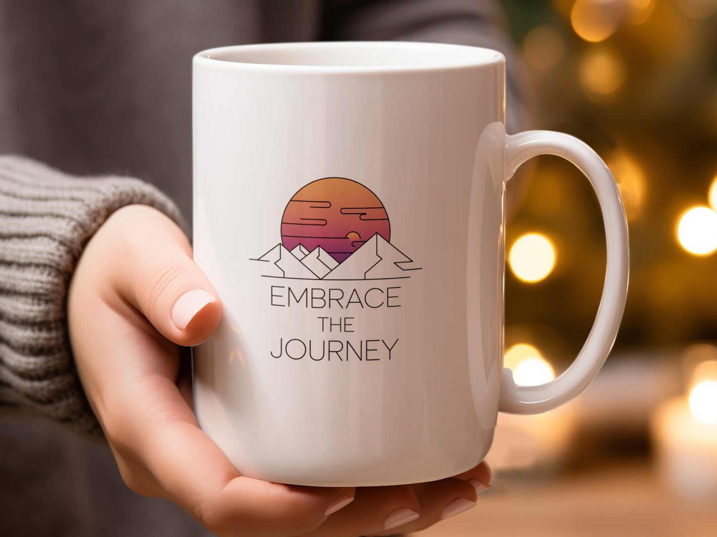 Embrace The Journey Mug Motivational Coffee Cup product