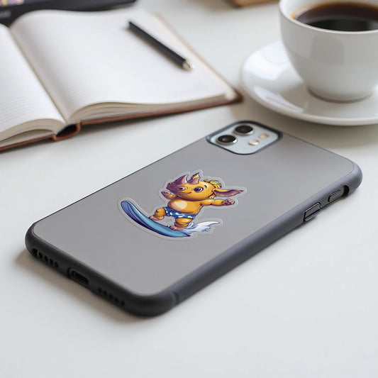 Cute Dragon with Surfboard iPhone Case product