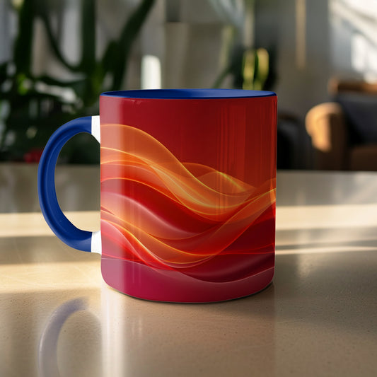 Vibrant Abstract Red and Orange Swirl Mug product