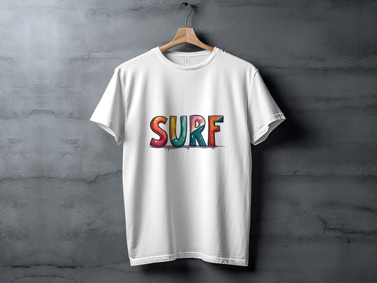 Colorful Surf Themed Graphic Printed T-shirt product type