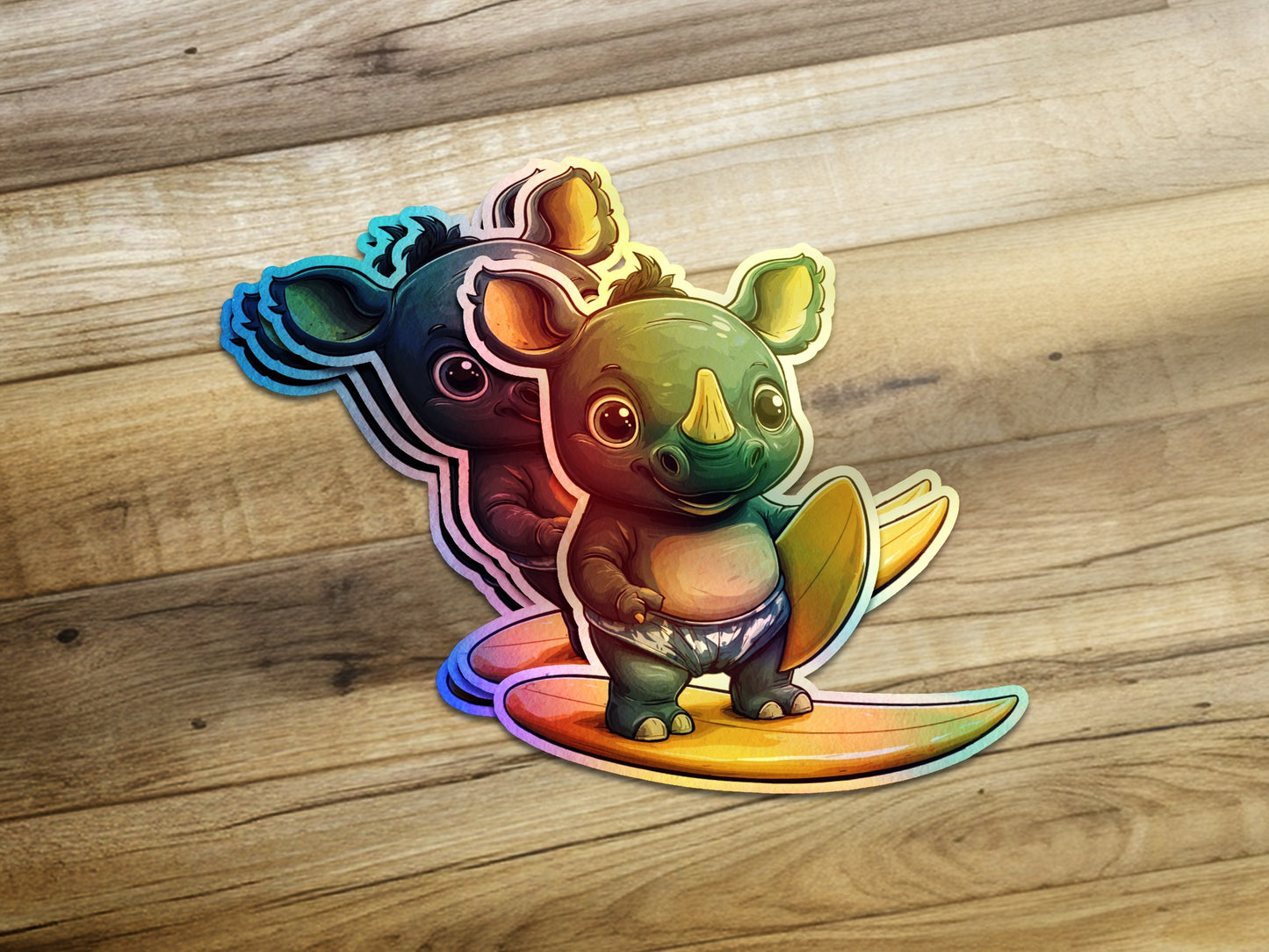Adorable Rhino Sticker for Kids and Adult Sticker product