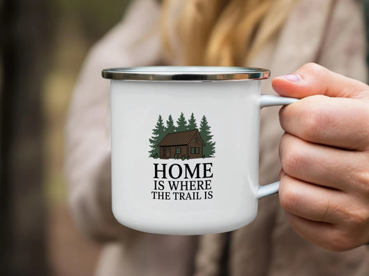 Home is Where the Trail is Cabin Mug product type