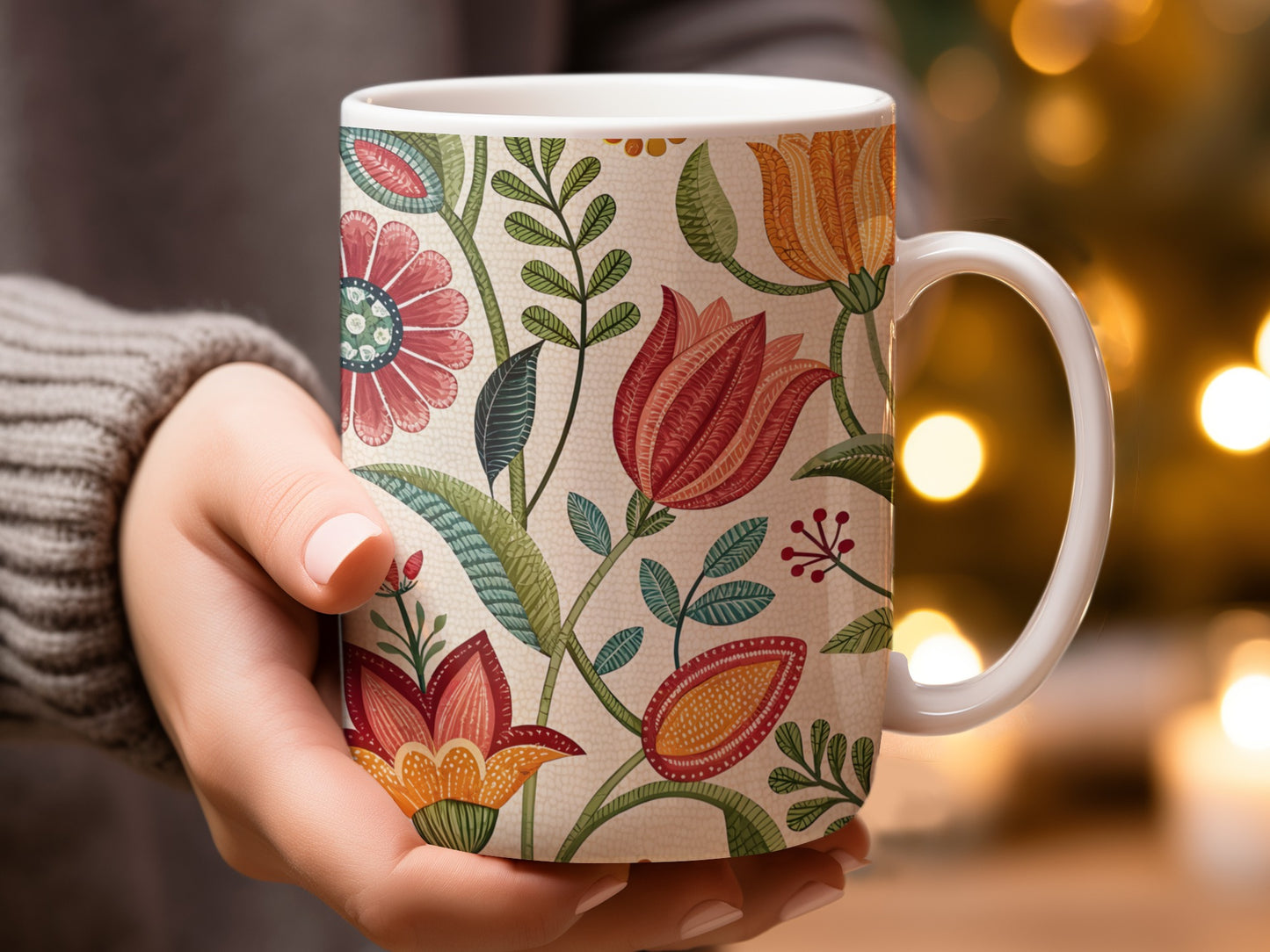 Colorful Floral Art Coffee Mug product